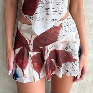 NWT Tiger Mist Feyra SKirt in Poppy Butterfly Size MEDIUM